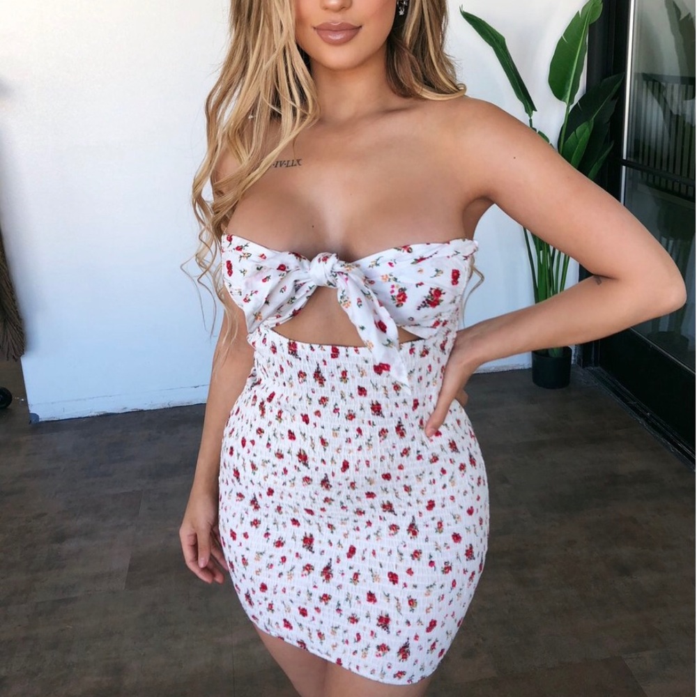 Smocked Floral Dress